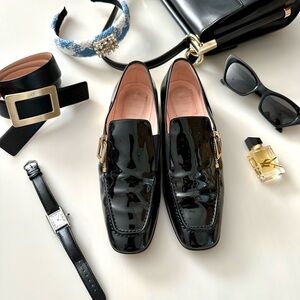 Roger Vivier // Women’s Black Patent Leather Loafers